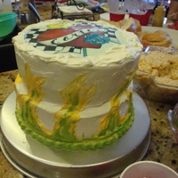 Baby Shower Cake I painted a mural for my friend's nursery and made this cake to match.