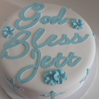 Baby Boy Baptism Cake Strawberry cake with strawberry cream filling. Used the cricut cake for the letters and the crosses.TFL!