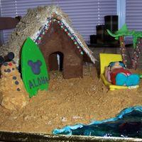 Gingerbread Here's a gingerbread house I did for a competition at work. It was polynesian themed and I won 2nd place.The figures are fondant and...