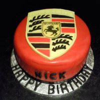 Porsche Badge Cake 