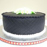 Elegant Black Cake Yes, I know a black cake looks weird for a woman's birthday, but the birthday girl's favorite color is black! What do you think...