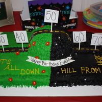 Over The Hill I found a few cakes similar to this on here and thought I would try it out for my Dad's 50th. Everyone LOVED the idea and the cake...