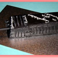 Retirement For A Firefighter 2-way radio cake, for a retiring platoon chief in the fire department. Chocolate cake, chocolate buttercream icing, tinted black, and...