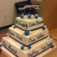 School Retirement This cake was done for all of the retirees at a school district. Buttercream with gumpaste roses.