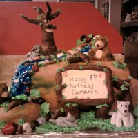 Great Wolf Lodge Theme Cake I did this cake for a friends son who was going to the Great Wolf Lodge in Texas. They wanted the woodlands type theme with the animals and...
