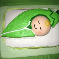 Pea In A Pod This is a Pea in a Pod cake that I made for my girlfriends baby shower. It is a sheet cake and then another sheet cake that is carved like...