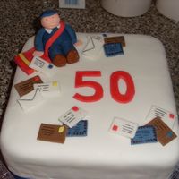 Postman Cake Fruit cake, My attempt at a figure!