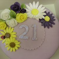 My First Cake This is one of two cakes I made for a friend of a friend, Ive never decorated a cake before this,