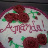 Amanda's Cake Made for a co-worker, ignore the crooked writing :P