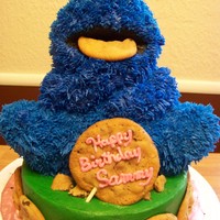 Cookie Monster Teddy bear mold with some modifications to it.