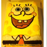 Spongebob Cake Spongebob birthday cake for 4 year old boy. Pic was taken with cell phone camera, the colors only appear to be off, it turned out very well...