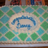 Baby Shower Cake-Boy Made this cake on a whim! Thought it turned out pretty cute :)I could have spent a little more time getting the line straight but that...
