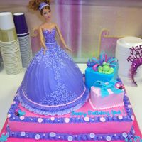 Birthday Barbie Cake This is the cake I made for my niece. It is a real barbie, I used the wonder mold pan and ann 8" cake underneath. My niece wanted to...