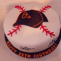Baltimore Orioles Cake This is a 12" round with all fondant decorations!! TFL!