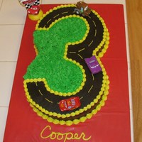 3Rd Birthday Cake Cake for my son who is obsessed with Cars. He loved it!