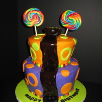 Willy Wonka Birthday Cake This is a Willy Wonka cake that I made for my son's birthday party this weekend. I was inspired by cakes by buckygirl and wendy1273....