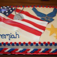 Air Force This is a buttercream iced cake with fondant accents