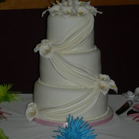 Calla Lilies gumpaste calla lilies and fondant draping