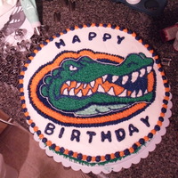 Florida Gators Birthday Cake All Buttercream. Mad this for my Dad's 59th Birthday. Been waiting awhile to make this and sooo happy with the way it came out!