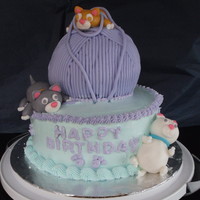 Kitty Cat Birthday Cake Made this cake for my mom's birthday. She loves cats. First time making fondant animals! Thanks to flourpot for the inspiration on the...