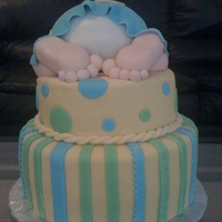 Baby Shower Cake Thanks to everyone in CC who posted their baby shower pictures. This is a 10in and 8 in tier chocolate cake with chocolate filling.
