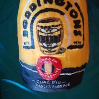 Boddington's Beer Cake A can of Boddington's beer for a guy's 30th birthday. My first FBCT. Guinness cake with Bailey's buttercream frosting.