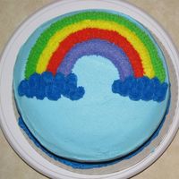 Img_0096.jpg cake from my first wilton class, the "rainbow" cake