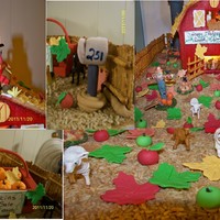 Gingerbread Cake First time trying my hand at gingerbread cake or shaping fondant into figurines or fruit. Can't wait to attempt a Christmas one now.