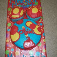 Tootles! Tootles from Mickey Mouse Clubhouse. RCT ears covered in fondant with Chocolate devils food cake with cookies and cream filling. TFL!