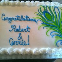 Peacock Feather Made to match invitation