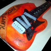 Guitar Cake Electric guitar cake for my co-worker's son - made to match the party invitations. Carved from 9 x 13 WASC (guitar neck carved from 8...
