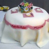 Table Setting Cake Cake for my mom's 60th birthday...she loved it! Our family is Italian, and everything is about fine dining. It's a 4-place table...