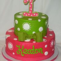 1St Birthday This was an 8" and 12" done in all BC except for the #1. I also made a smash cake to match. This was made to coordinate with the...