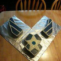 Airforce This was for my husbands LT. who made Caption. Its white cake with oreo filling and buttercream. His Caption was really excited and she...