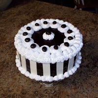 Bakery Style For a small wedding anniversary, I made this bakery style mocha-chocolate truffle cake.Dark chocolate ganache poured over to cover, white...