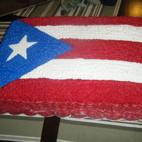 Puerto Rican Flag Puerto rican flag cake that I made for a friend of my mother in law