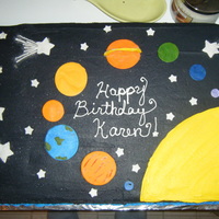 Solar System Cake I had a lot of fun with this one. It was alot easier to make than I expected.