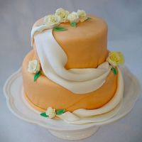 Drape/roses Cake Cake by me, photo by Cathy Breslow