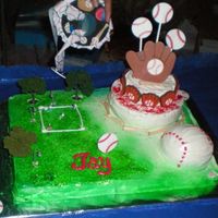 My Very First Cake Ever This is the cake that started it all... I made this for my nephew Jay's birthday - who happens to LOVE baseball. I caught the cake-...