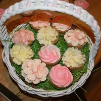 Flower Cupcakes Vanilla cupcakes with vanilla buttercream icing.Cupcake flowers