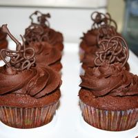 Chocolate Cupcakes - Husband's Last Day Of Work I used the recipe for yellow cake mix (with choco added) on youtube from serious_cakes, the icing is a whipped chocolate ganache frosting...