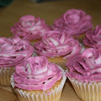 Rose Cupcakes These are vanilla cupcakes with vanilla buttercream icing.