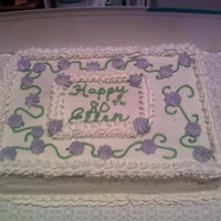 White Cake -Raspberry Filling Cake for a gathering of friends celebrating another friend's 80th birthday. This cake was stress-free for me, and truly enjoyed by all...