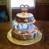 Small Post-Wedding Celebration Cake A friend's son was married on a beach in Florida on Memorial Day Weekend, with no guests. A local reception was held for family this...