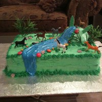 Horses Cake I made this for the 8th birthday of a girl who loves horses. She loved it.