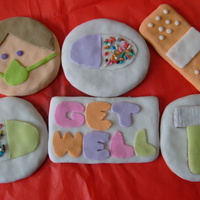 Get Well! these are sugar cookies with MMF, just a lil' gift to cheer up someone. (my 2nd cookies)