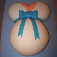Prego Belly Cake Pregnant belly cake, boy