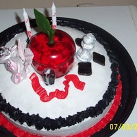 Twilight Saga i included aspects of all the books: the red ribbon, the chess piece and board, the tulip, wedding rings, pink roses, rhinestones (since...