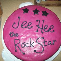 Birthday Cake! I made this cake for my sister's 19th birthday! I covered it in fondant and I used fondant for some of the accents! Thanks for looking...