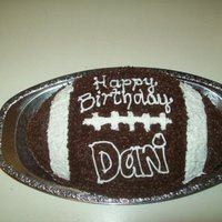Football Birthday Cake! I made this cake for my Sister's birthday! Thanks for looking! :)